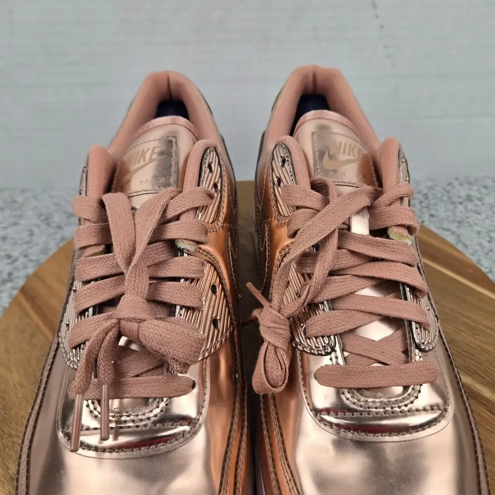 Nike Women 13.5 Air Max 90 SP Metallic Pack Rose Gold Daily Sneaker CQ6639-600